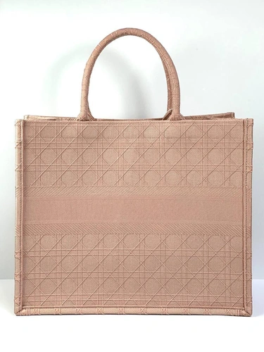 Женская сумка Dior Book Tote большого формата бежевого цвета 41,5/35/18 см качество премиум-люкс фото-4