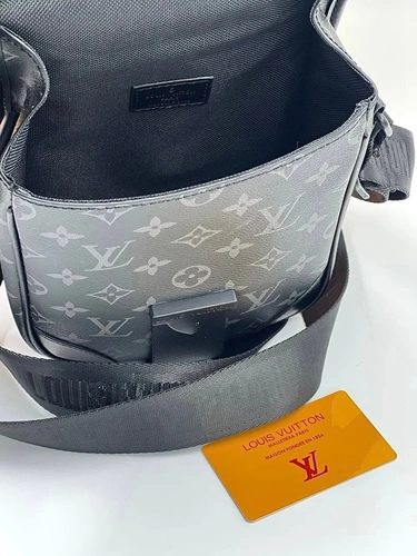 Мужская сумка Louis Vuitton A104292 премиум 21/16 см черная фото-4