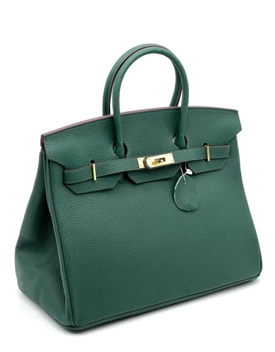 Женская сумка Hermes Birkin 35×26 см A109443 зелёная фото-4