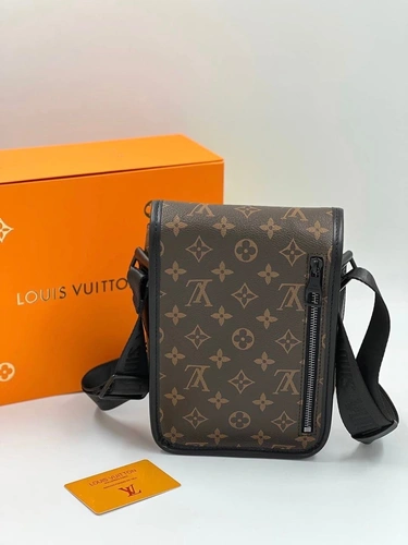 Мужская сумка Louis Vuitton A104286 премиум 21/16 см коричневая фото-3