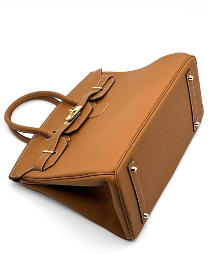 Женская сумка Hermes Birkin 35×26 см A109395 коричневая фото-2