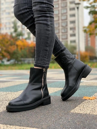 Ботинки женские Chanel черные A56084 фото-2
