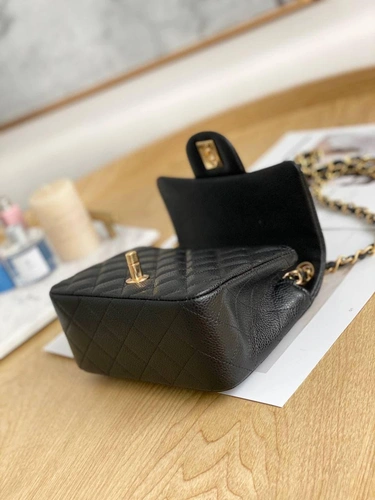 Женская сумка Chanel черная A79427 премиум с логотипом Размер: 25*15*8 см фото-4