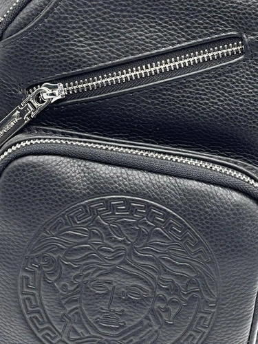 Рюкзак Versace A103890 кожаный 33:18:9 см чёрный фото-5