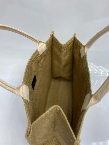 Женская сумка-шоппер Dior тканевая бежевая 25/30/15 см фото-2