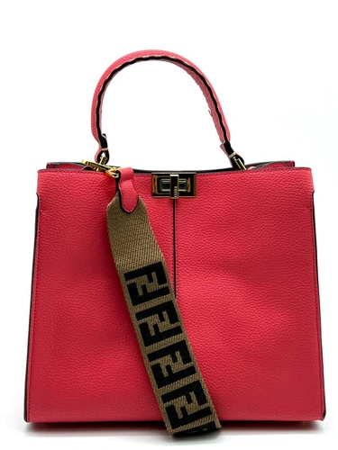 Женская сумка Fendi A107247 коралловая 32×28 см фото-5