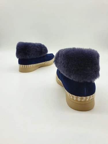 Зимние ботинки женские Loro Piana темно-синие фото-3