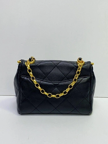 Женская кожаная сумка Charlie Chanel черная премиум люкс 18/13/7 фото-6