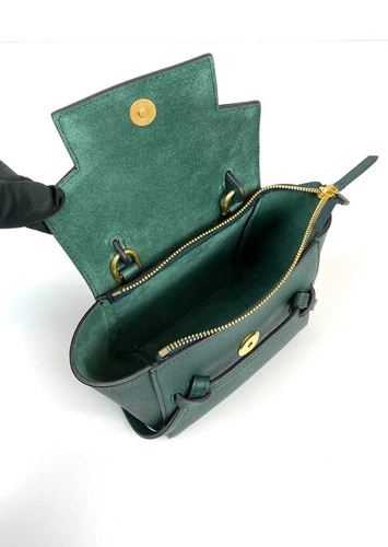 Женская сумка Celine премиум-люкс зеленая 20/17/10 средняя фото-2