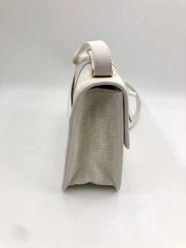 Женская сумка Dior белая из ткани 25/16 см фото-3