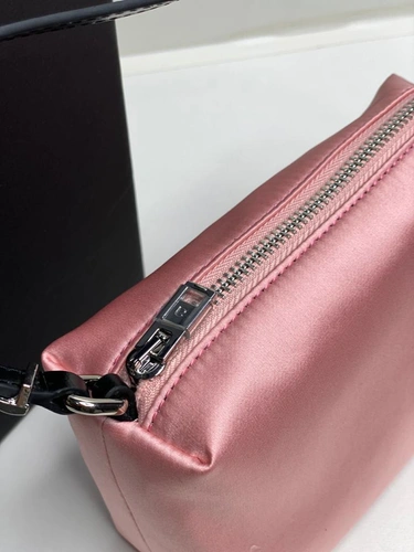 Женская сумка-клатч Alexandеr wang тканевая розовая 17/10/6 см фото-5