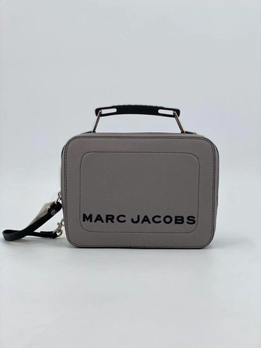 Женская кожаная сумка Mark Jacobs серая