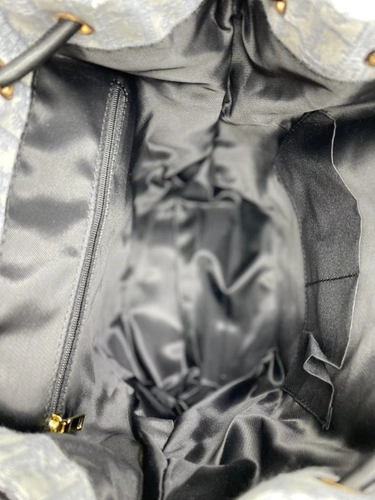 Рюкзак Christian Dior тканевый с рисунком-монограммой 25/30/13 см фото-6