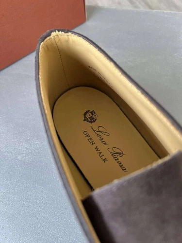 Лоферы мужские замшевые Лоро Пиано A107698 Chocolate Premium фото-4