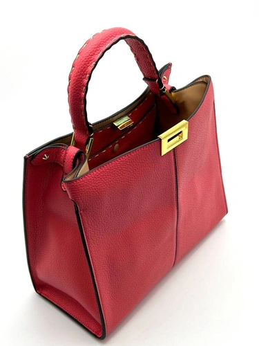 Женская сумка Fendi A107247 коралловая 32×28 см фото-6