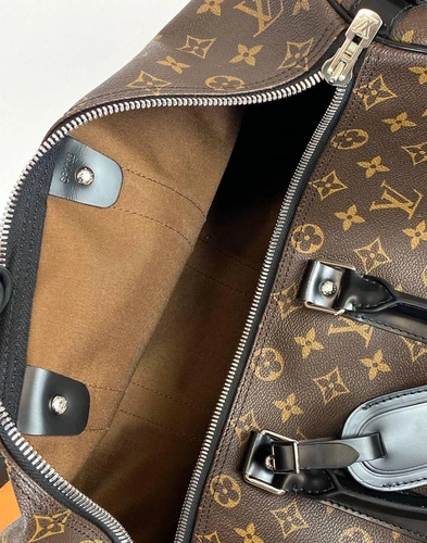 Дорожная сумка Louis Vuitton Keepall коричневая 45/20/25 фото-6