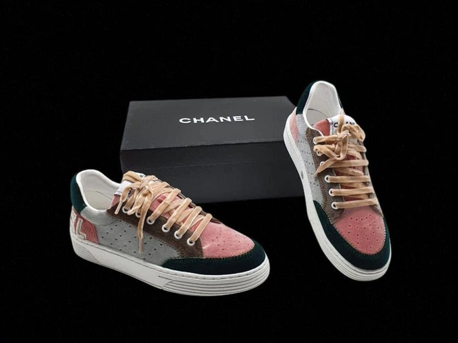 Кроссовки женские Chanel комбинированные коллекция 2021-2022 A66390 фото-2