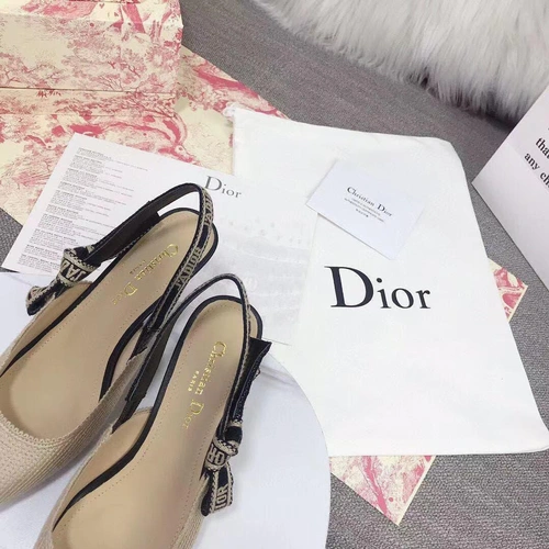Туфли-босоножки женские Christian Dior белые текстильные коллекция лето 2021 A83094 фото-3