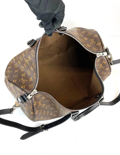 Дорожная сумка Louis Vuitton Keepall коричневая 45/20/25 фото-2