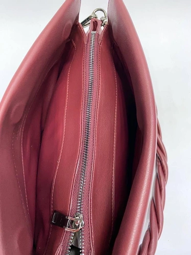 Женская кожаная сумка Givenchy бордовая 30/20/13 фото-3