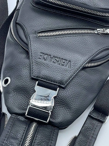Рюкзак Versace A103890 кожаный 33:18:9 см чёрный фото-6