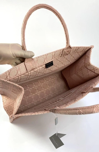 Женская сумка Dior Book Tote большого формата бежевого цвета 41,5/35/18 см качество премиум-люкс фото-2