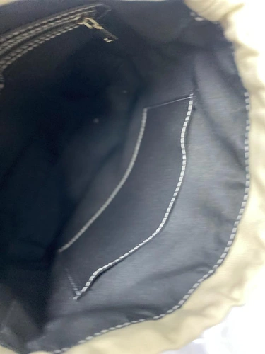 Женская сумка Alexandеr wang тканевая белая с черными вставками 27/28/10 см фото-2