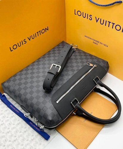 Сумка-портфель Louis Vuitton A103796 премиум 38:28 см чёрная фото-5