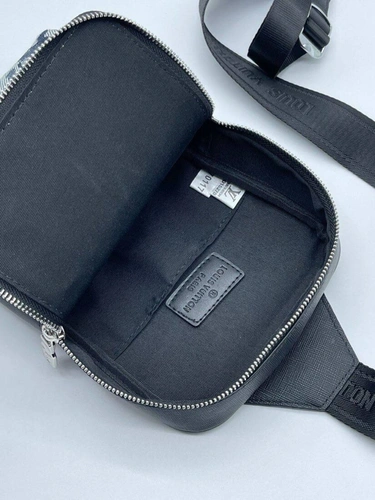 Мужская сумка-кобура Louis Vuitton A103919 из канвы серая 27:16:5 см фото-2