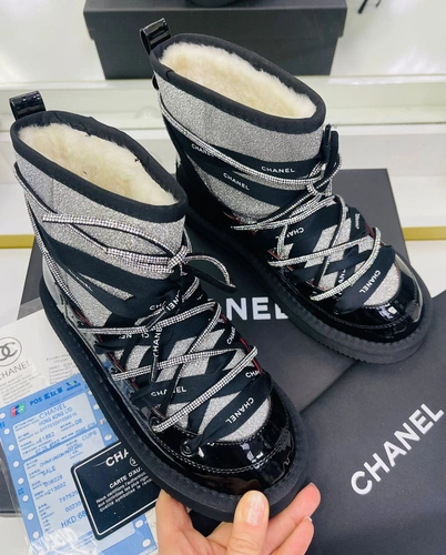 Угги женские Chanel серые А5023