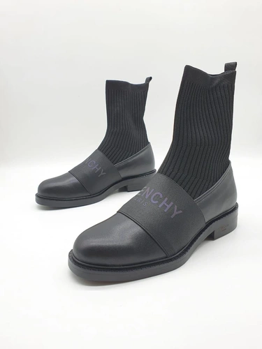 Зимние ботинки женские Givenchy светящиеся черные фото-3