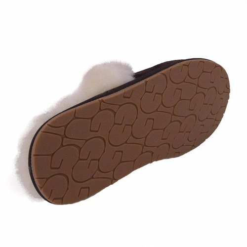 Угги тапочки женские UGG Slippers Scuffette II Chocolate фото-6