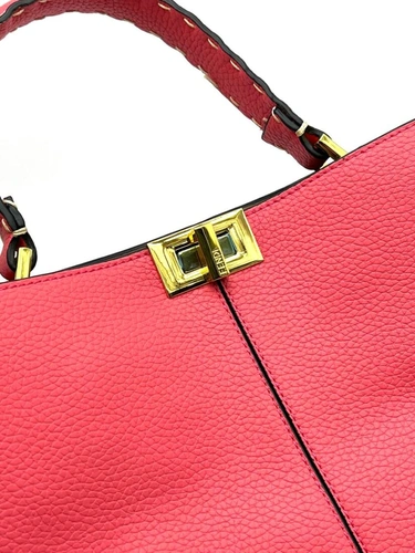 Женская сумка Fendi A107247 коралловая 32×28 см фото-9