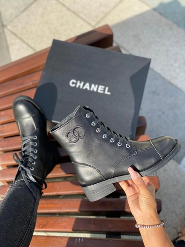 Ботинки женские Chanel черные A58275 фото-2