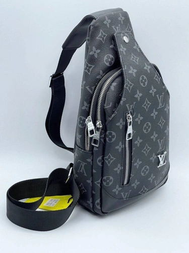 Мужская сумка-кобура Louis Vuitton A103907 из канвы серая 33:18:9 см