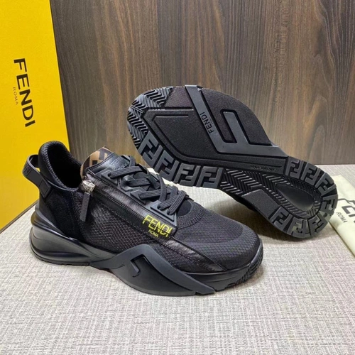 Мужские кроссовки Fendi черные премиум-люкс коллекция 2021-2022 фото-4