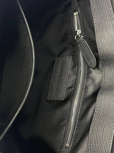 Мужская сумка Burberry A103935 через плечо из канвы премиум 30:25:7 см серая фото-4