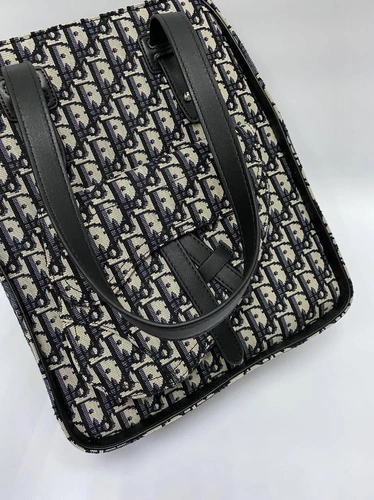 Женская сумка Dior Oblique из жаккардовой ткани 32/27/12.5 A65748 фото-6