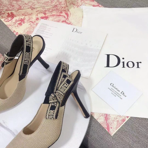 Туфли-босоножки женские Christian Dior белые текстильные коллекция лето 2021 A83079 фото-4
