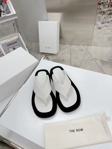 Шлёпанцы женские кожаные The Row Ginza белые качество премиум-люкс коллекция 2021