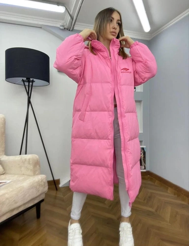 Женское премиум-люкс пальто розовое A6263