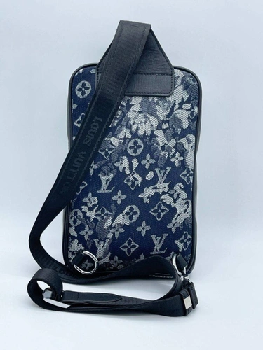 Мужская сумка-кобура Louis Vuitton A103919 из канвы серая 27:16:5 см фото-6