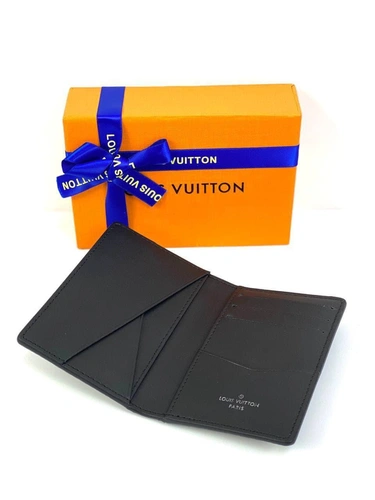 Карманный органайзер LV Aerogram  Louis Vuitton чёрный премиум-люкс 11/8/1 см фото-3