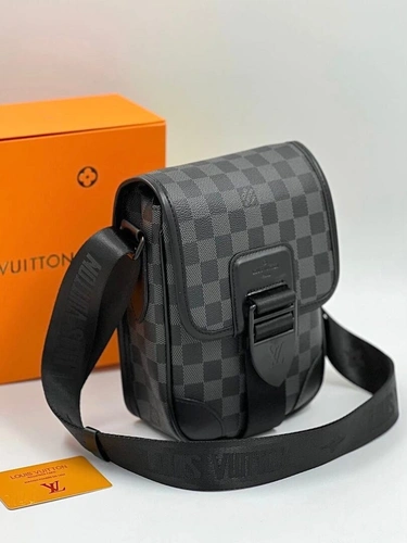 Мужская сумка Louis Vuitton A104297 премиум 21/16 см серая