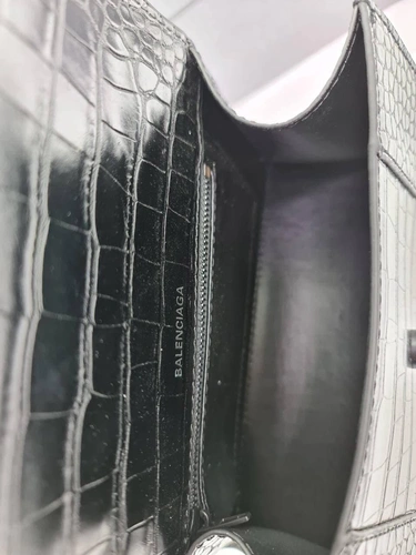 Женская кожаная сумка Balenciaga черная 24/14/10 коллекция 2021-2022 A66694 фото-5