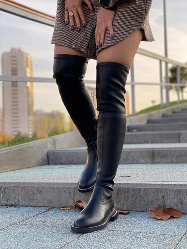Ботфорты кожаные Givenchy черные A57470 фото-2