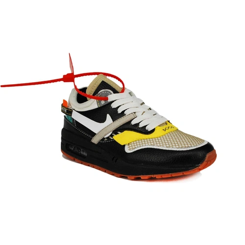 Кроссовки Nike Air Max 1S x Virgil Abloh x BespokeIND Create x Off-White AA7293-200 Leather Black фото-6