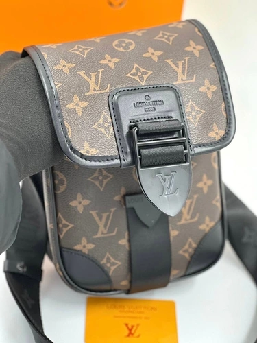 Мужская сумка Louis Vuitton A104286 премиум 21/16 см коричневая фото-5