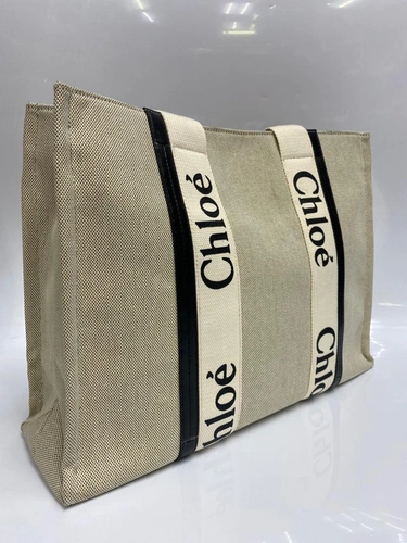 Женская сумка Chloe бежевая 44/33/13 коллекция 2021-2022 фото-3