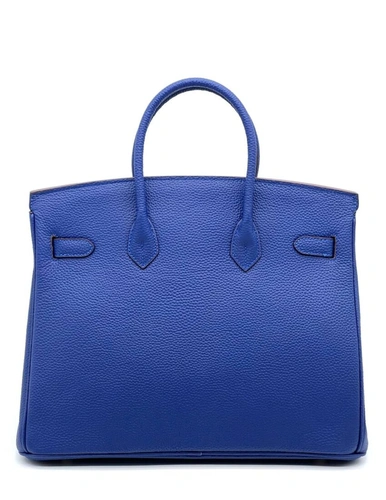 Женская сумка Hermes Birkin 35×26 см A109452 синяя фото-2